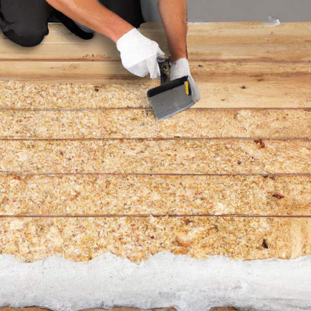 biała kuchnia z drewnianym blatem jaka podłoga